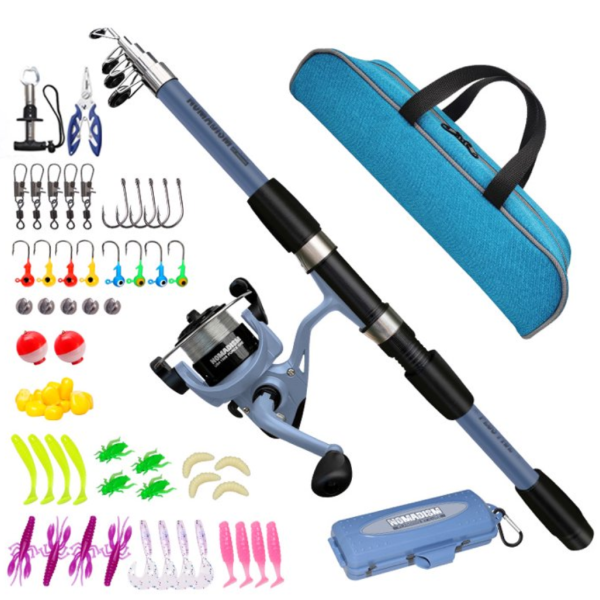 Kids Fishing Pole, Portable Telescopic Fishing Rod and Reel Combo Kit - with Spincast Fishing Reel Tackle Box for Girls, Youth Kids Fishing Pole, Portable Telescopic Fishing Rod and Reel Combo Kit - with Spincast Fishing Reel Tackle Box for Girls, Youth
