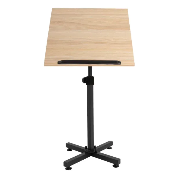 Lectern Podium Presentation Stand Height Adjustable Laptop Table 360° Up / down - Brown