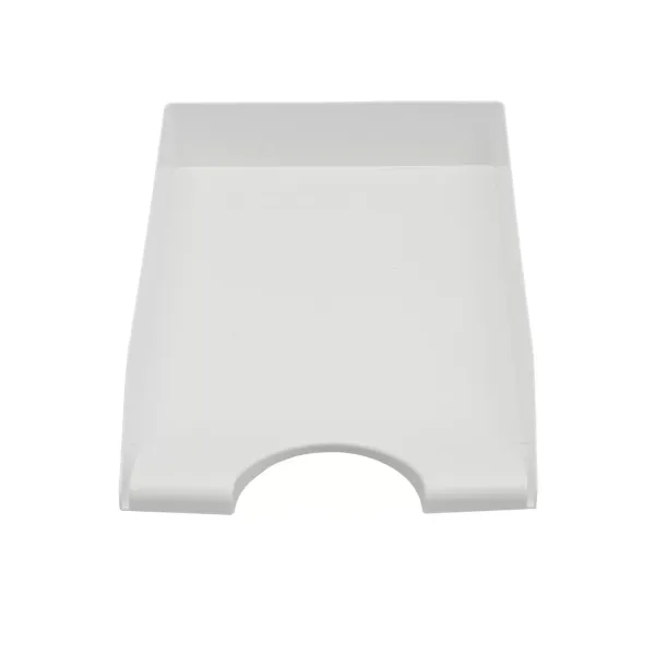 Paper tray desk organizer, stackable paper tray, letter tray (white)