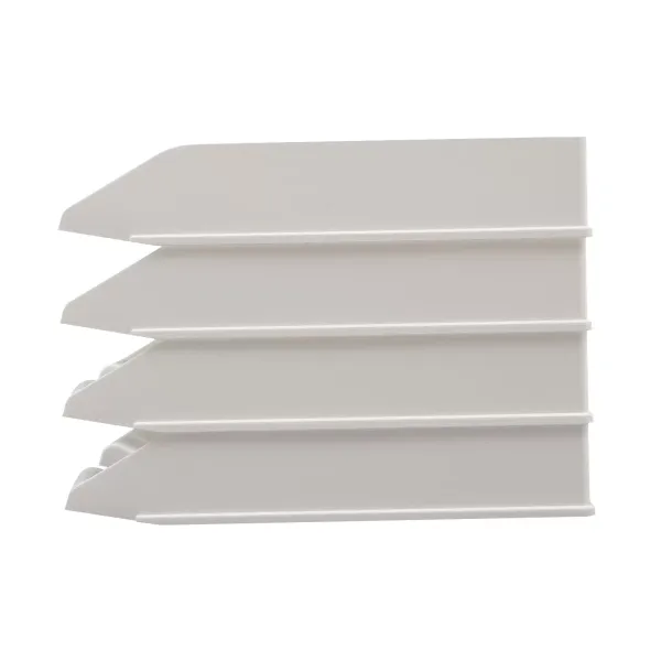 Paper tray desk organizer, stackable paper tray, letter tray (white)