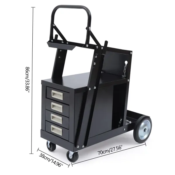 4 Drawer Cabinet Welding Cart, Plasma Cutter Heavy Duty Welding Carts with 4 Wheels and Tank Storage 176lbs Capacity 4 Drawer Cabinet Welding Cart, Plasma Cutter Heavy Duty Welding Carts with 4 Wheels and Tank Storage 176lbs Capacity
