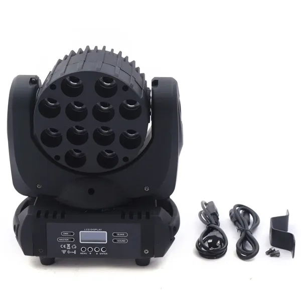 Moving Head Lights Stage Lights144W RGBW 4IN1 LED Rotating Head Stage Light 9/16 DMX Channel DJ Lamp for Clubs KTV Shows