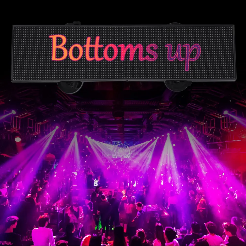 LED Car Sign,LED Sign Indoor Scrolling Display Lighting Board Programmable Advertising Screen