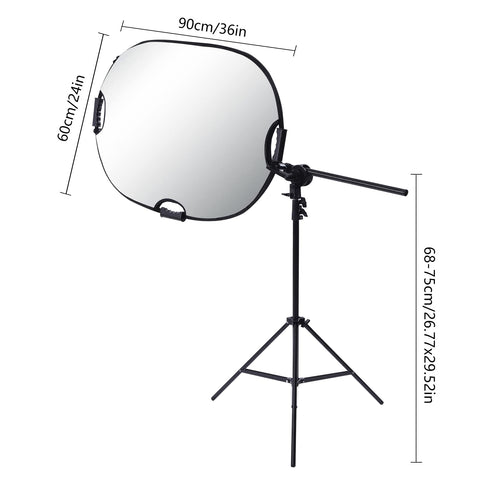 Photography Reflector Stand Kit, 5-in-1 Collapsible Reflector Disc