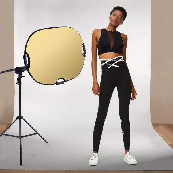 Photography Reflector Stand Kit, 5-in-1 Collapsible Reflector Disc, with Light Stand and Reflector Clamp Holder Photography Reflector Stand Kit, 5-in-1 Collapsible Reflector Disc, with Light Stand and Reflector Clamp Holder
