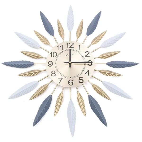Large Wall Clock Metal Decorative,23inches Modern Sunburst Wall Clock with Silent Movement 3D Art Clock Large Wall Clock Metal Decorative,23inches Modern Sunburst Wall Clock with Silent Movement 3D Art Clock