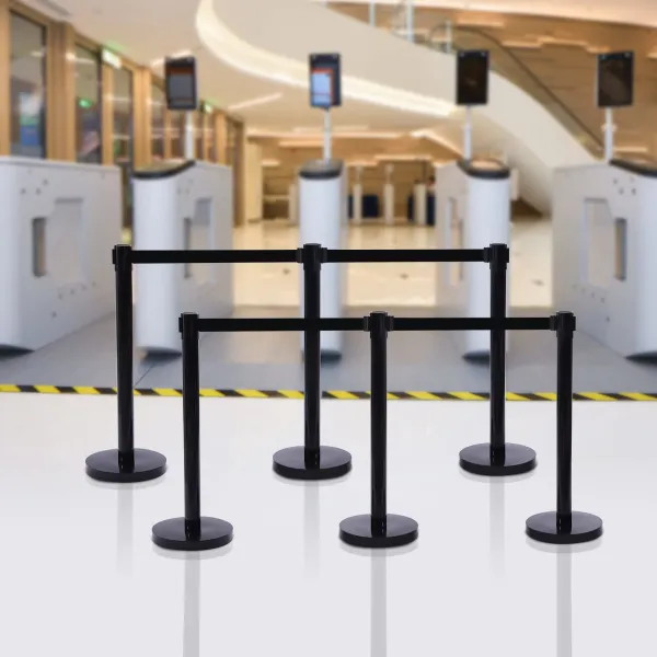 6 Packs Black Stanchion Post with 6.5 Foot Retractable Belt 35in Crowd Control Stanchion Heavy Duty Stanchion Pole Sign Rope 6 Packs Black Stanchion Post with 6.5 Foot Retractable Belt 35in Crowd Control Stanchion Heavy Duty Stanchion Pole Sign Rope