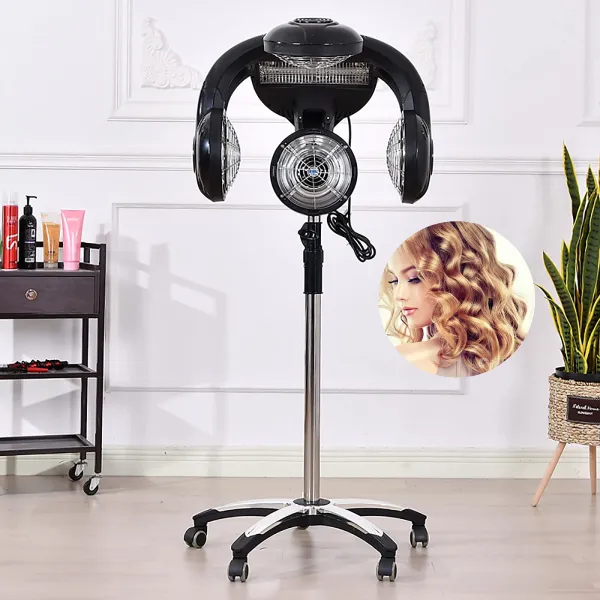 钱海审查暂时下架Oukaning 110V Standing Hair Dryer Professional Fast Hair Dryer Color Processor for Salon Beauty Barber Shop