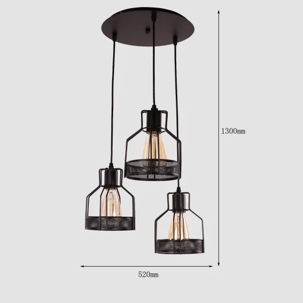 Oukaning Vintage Pendant Lights Industrial Kitchen Hanging Lights