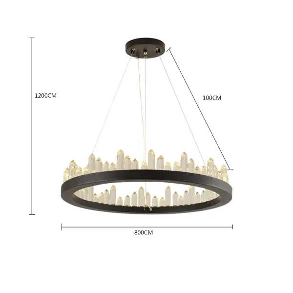 Modern Ceiling Light Crystal Chandelier Pendant Light Indoor Decoration Round