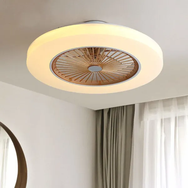 22 Inch Ceiling Fan with Light-Modern Dimmable LED Acrylic Ceiling Lighting Fan with Remote Control