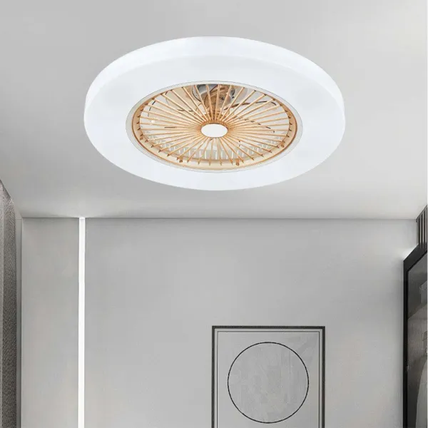 22 Inch Ceiling Fan with Light-Modern Dimmable LED Acrylic Ceiling Lighting Fan with Remote Control