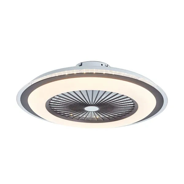 Oukaning 36 W Ceiling Fan LED Fan Chandelier Ceiling Lighting Dimmable with Remote Control(Brown)