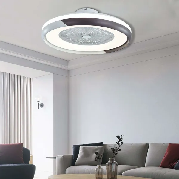23.5 Inch Ceiling Fan Light Fan Chandelier with Lights LED Flush Mount Ceiling Light for Indoor Lighting