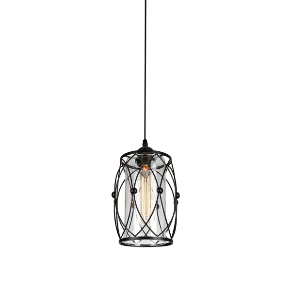 E26*1 Black Single Chandelier - No Light Source