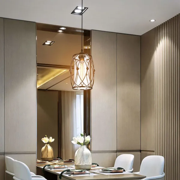 E26*1 Black Single Chandelier - No Light Source