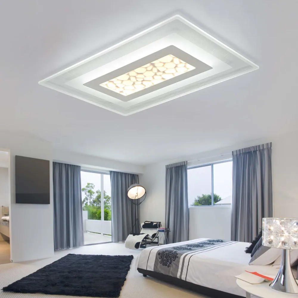 Creative Modern Flush Mount Ceiling Light Rectangular Soft Light LED, image size:1000x1000