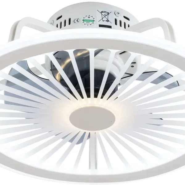 18.5in Flush Mount Ceiling Fan with Lights 3 Color Lighting Dimmable Remote Control