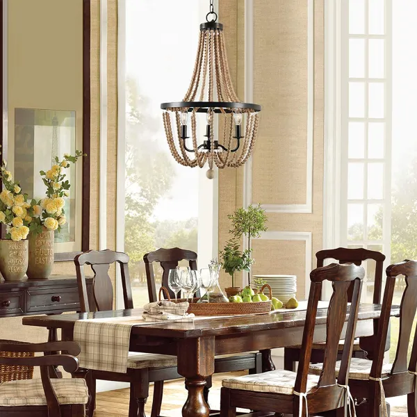 3-Light Antique Pendant Light Boho Beachy Ceiling Lamp Fixture for Farmhouse Bar Cafe