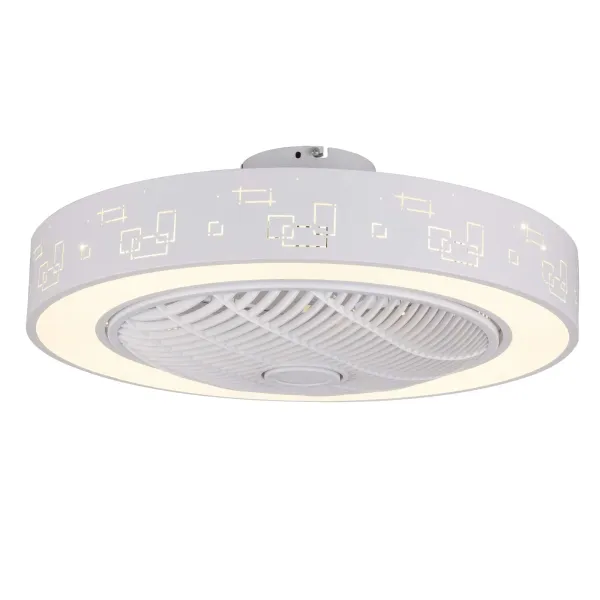 23 Inch Bladeless Ceiling Fan with Remote Control for Living Room Bedroom