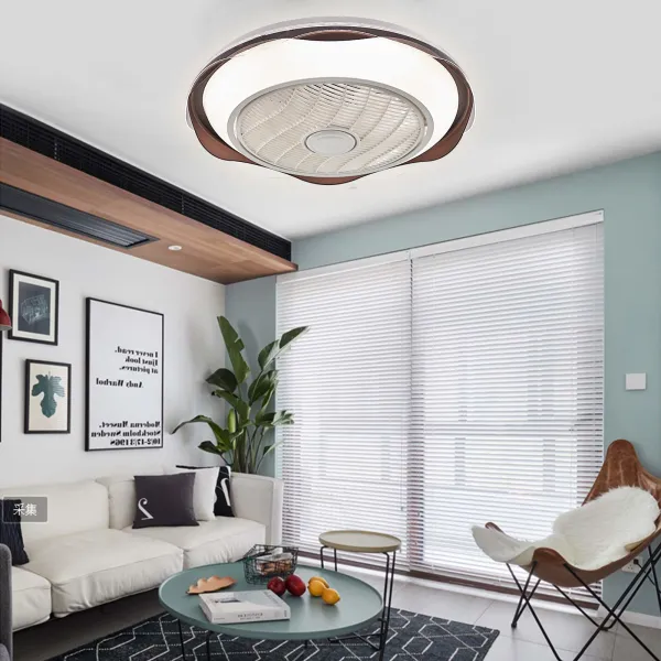 20 Inch Ceiling Fan with Lights 3 Colors Dimming with Remote Control for Living Room Bedroom Children's Room