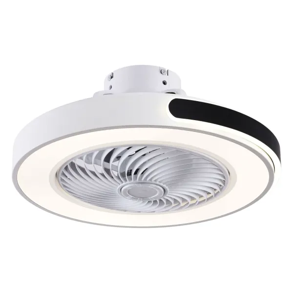 20 Inch Semi Flush Mount Bladeless Ceiling Fan with Light and Remote Control 3 Light Color