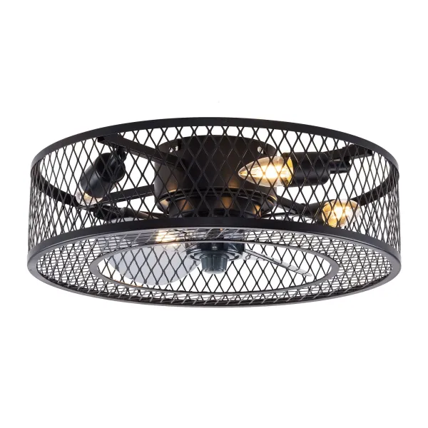 FBA下架 18'' Caged Low Profile Ceiling Fan with Light, 3 Speeds Adjustable, Enclosed Ceiling Fan Lights with Remote(4*E27 bulbs, not included) FBA下架 18'' Caged Low Profile Ceiling Fan with Light, 3 Speeds Adjustable, Enclosed Ceiling Fan Lights with Remote(4*E27 bulbs, not included)