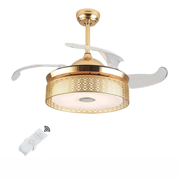 42-Inch Upgraded Modern Smart Bluetooth Speaker ceiling fan , Dimmable Function ,Silent Motor