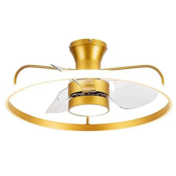 26'' Modern Invisible Ceiling Fan with Lights for Living Room Bedroom Kitchen Dining Room Indoor Decoration