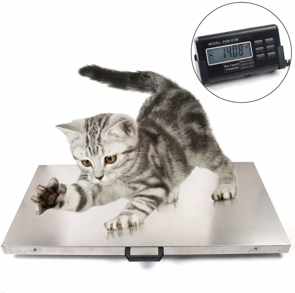 Digital Pet Scale Livestock Scale Shipping Scale Pig Dog Weight Scale Stainless Steel Large Platform 41x21 Inch (300kg/660lb)