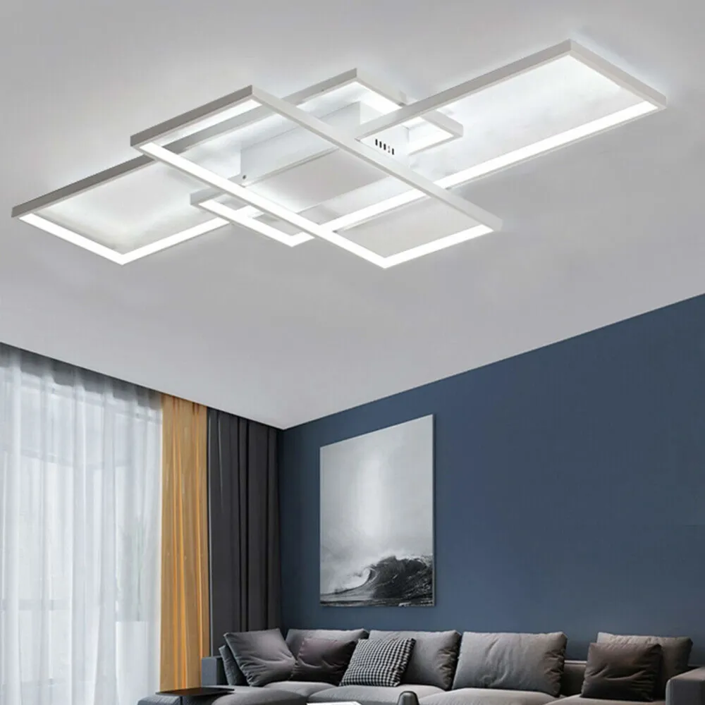 Modern LED Ceiling Light Acrylic White Rectangular Ceiling Light, image size:1000x1000