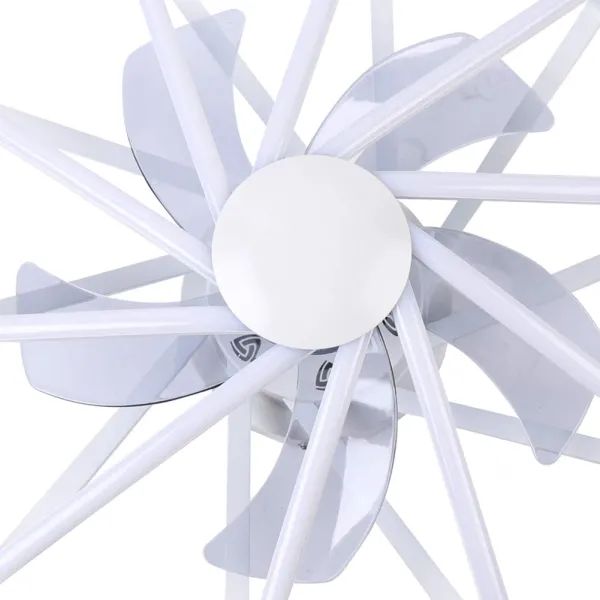 Modern Creative LED Lamp Fan Chandelier 110V White with Remote Control