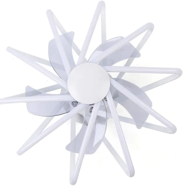 Modern Creative LED Lamp Fan Chandelier 110V White with Remote Control