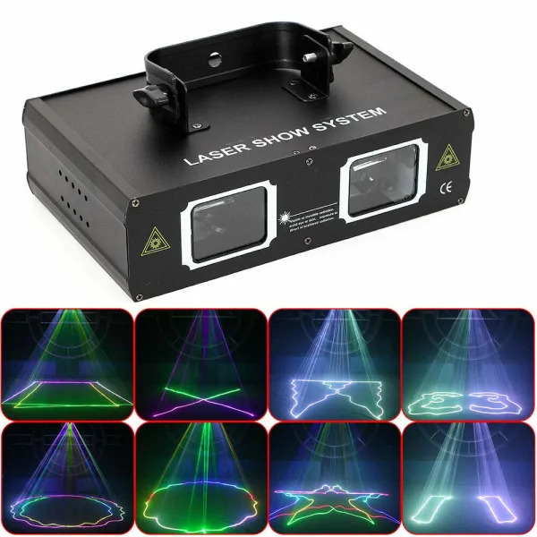 LED Stage Light 500MW RGB 2Lens DMX DJ Animation LED Stage Light Party Lighting projector Show