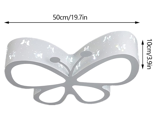 50cm Children’s Room Ceiling Light Creative Cartoon Butterfly Dimmable Lighting Nursery Girls Princess Bed Room Ceiling Lamp Fixtures