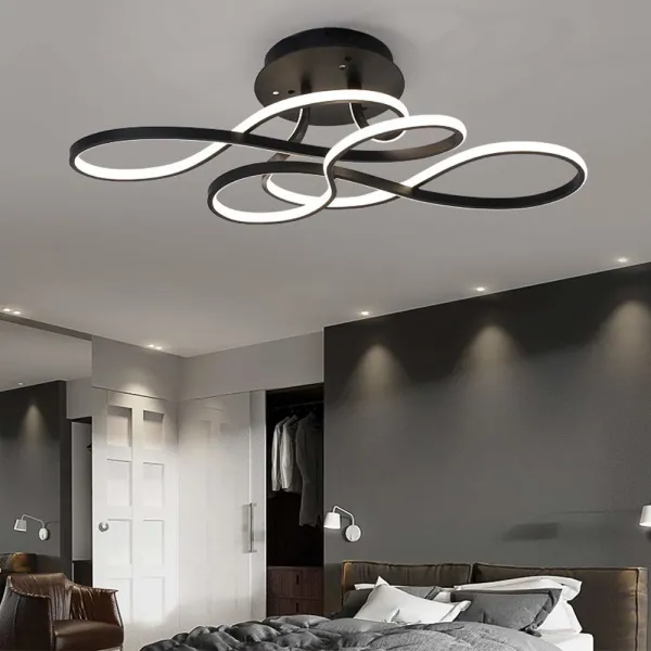 LED Ceiling Light, 110W Modern Minimalist Flush Mount Pendant Lamp Acrylic Panel for Dining Room Bedroom