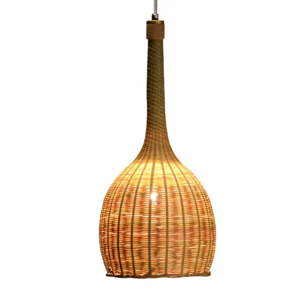 Chinese Style Ceiling Light Pendant Lamp Farmhouse Chandelier Hand-Woven Elegant Restaurant Tea House Dining Room Bedroom 110V US Stock