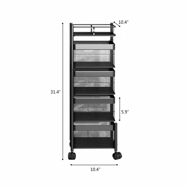 Square Kitchen Shelf 4 Layered Shelf Storage Rack Kitchen Rotating Vegetable Rack Floor-Standing Square Kitchen Shelf 4 Layered Shelf Storage Rack Kitchen Rotating Vegetable Rack Floor-Standing