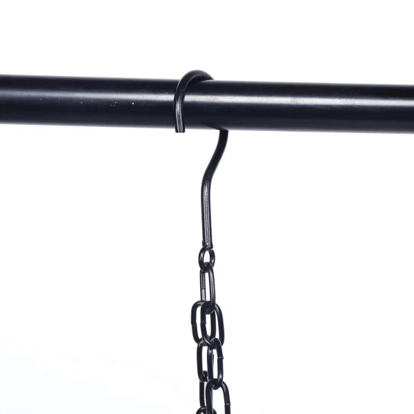 Ceiling Pot and Pan Rack Hanging Hanger Organizer Storage Rack with 10 Hooks Multi-purpose Organizer Holder(31.5" x 16.5")