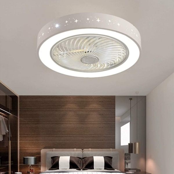 22in Flush Mount Low Profile Ceiling Fan with Lights Invisible Ceiling Fan with Light