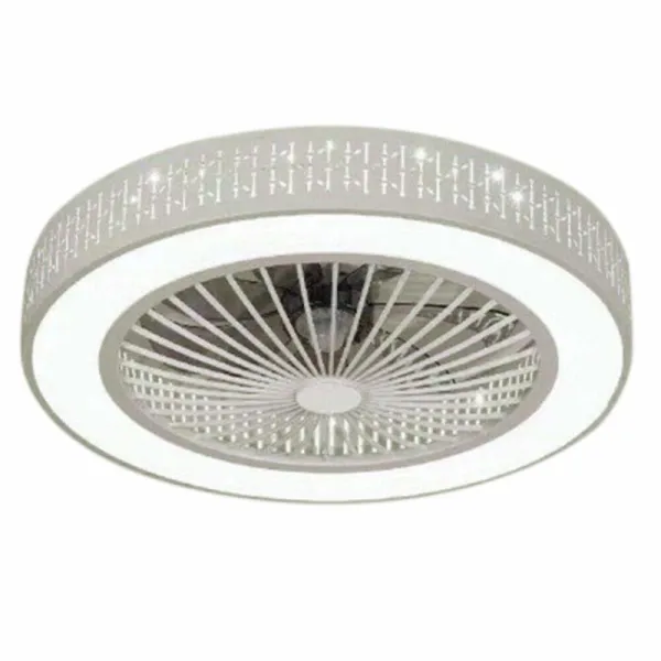 Modern Ceiling Fan with LED Light, Flush Mount Ceiling Fan with Lights