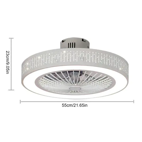 Modern Ceiling Fan with LED Light, Flush Mount Ceiling Fan with Lights