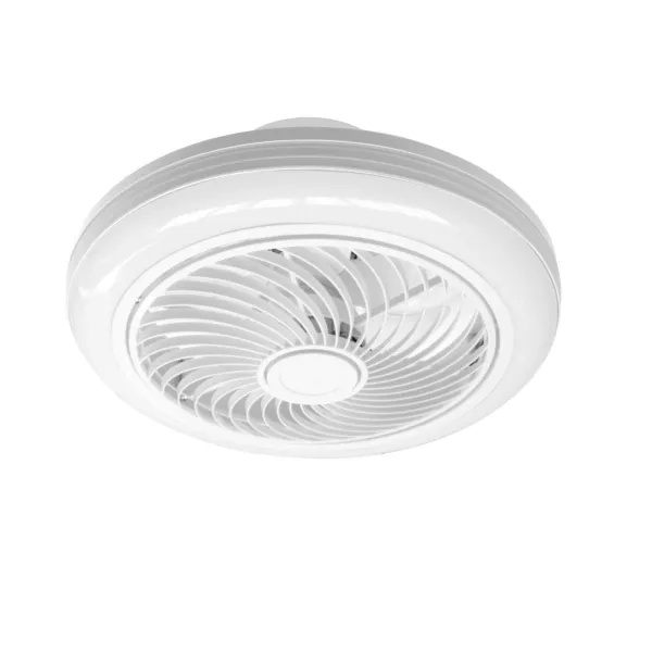 下架待下架Oukaning Flush Mount Ceiling Fan with Lights 110V Light Wind Fan Daylight Light-Remote Control-Three Color Dimming