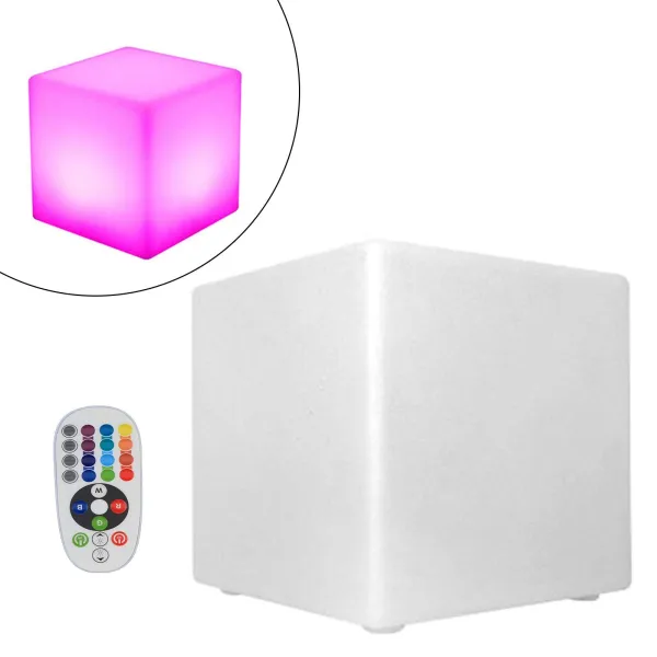 Oukaning Color Changing LED Lamp Stool with Remote Control - Available LED Atmosphere Lamp Stool with Rechargeable Batteries