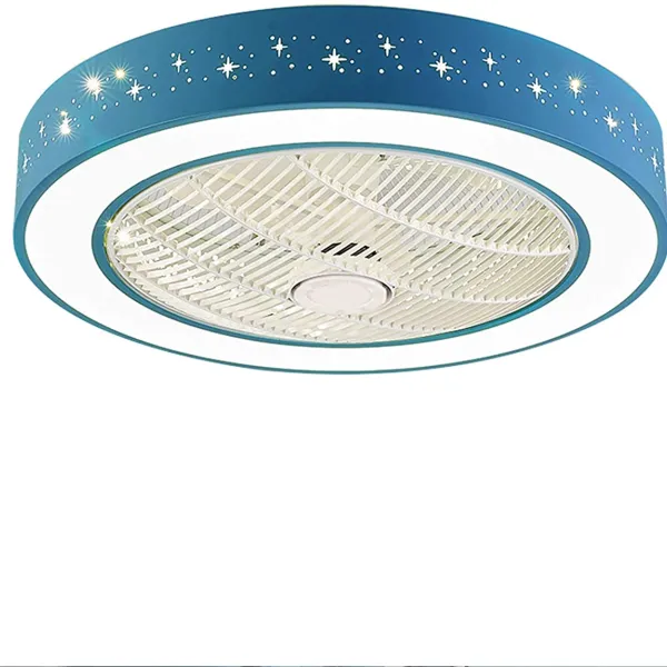 22-in Blue Starry Ceiling Fan with LED Light Kit with Remote Control 22-in Blue Starry Ceiling Fan with LED Light Kit with Remote Control