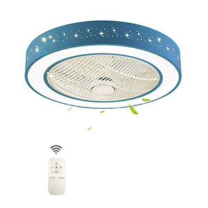 22-in Blue Starry Ceiling Fan with LED Light Kit with Remote Control