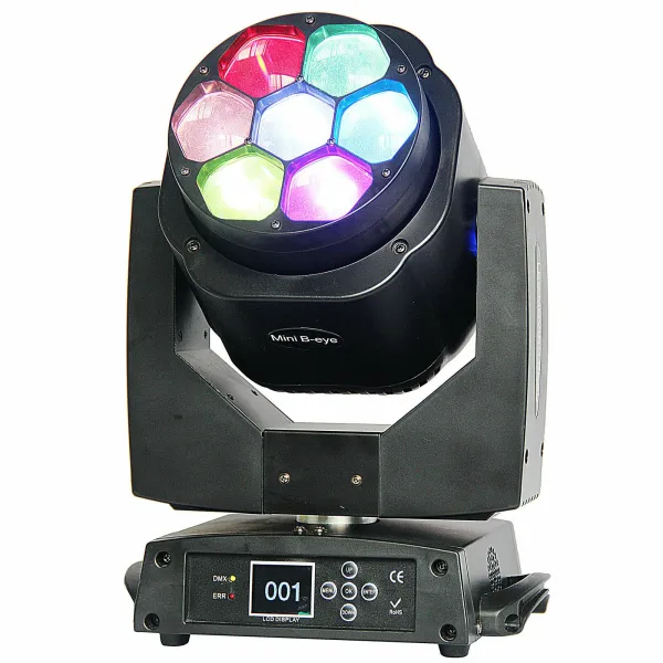 换新sku 下架 7 Eyes RGBW 150W Moving Head Beam Spot Stage Lighting 42/27/30 DMX DJs Lamp