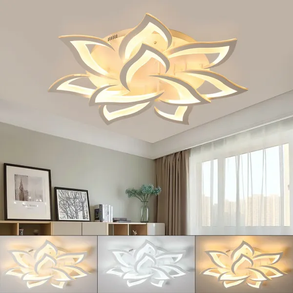Modern Flower Shape Style LED Ceiling Light Flush Mount Pendant Lighting Fixture