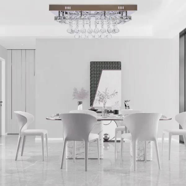 Clear Crystal Ceiling Light, Modern Crystal Ceiling Light Pendant Lamp Chandelier Lighting