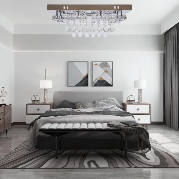 Clear Crystal Ceiling Light, Modern Crystal Ceiling Light Pendant Lamp Chandelier Lighting